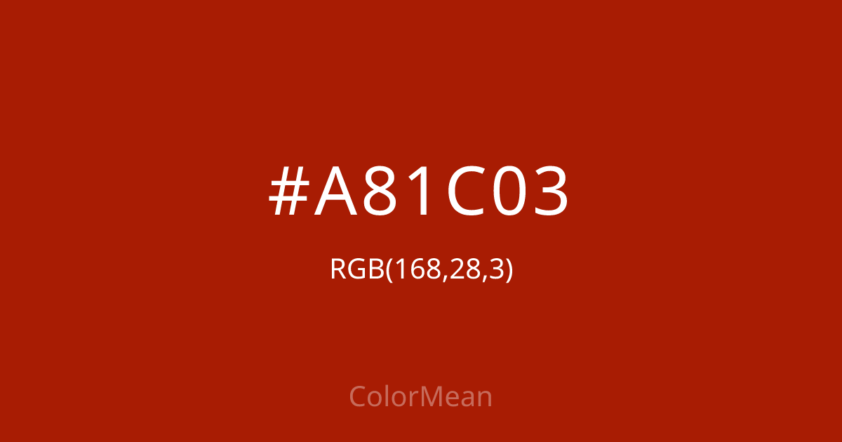 #A81C03 color swatch