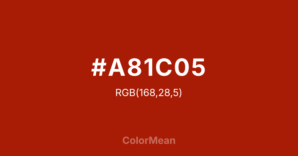 #A81C05 color swatch