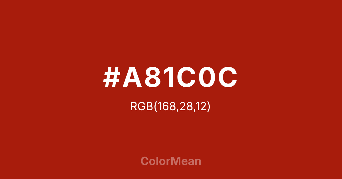 #A81C0C color swatch