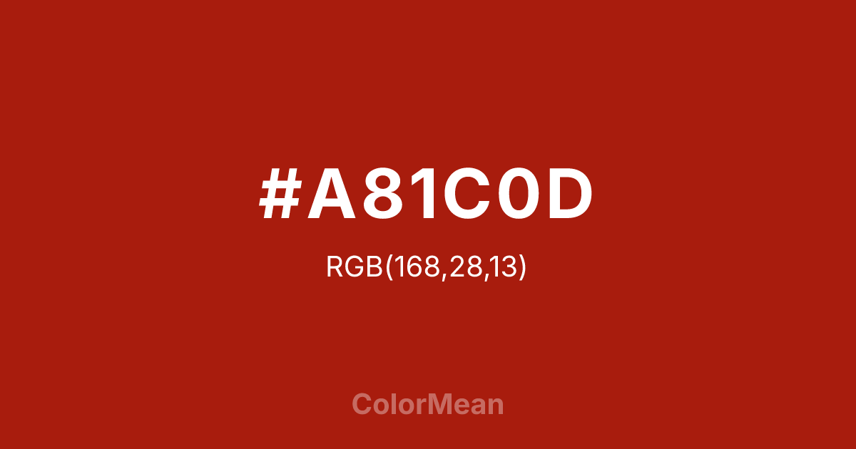 #A81C0D color swatch