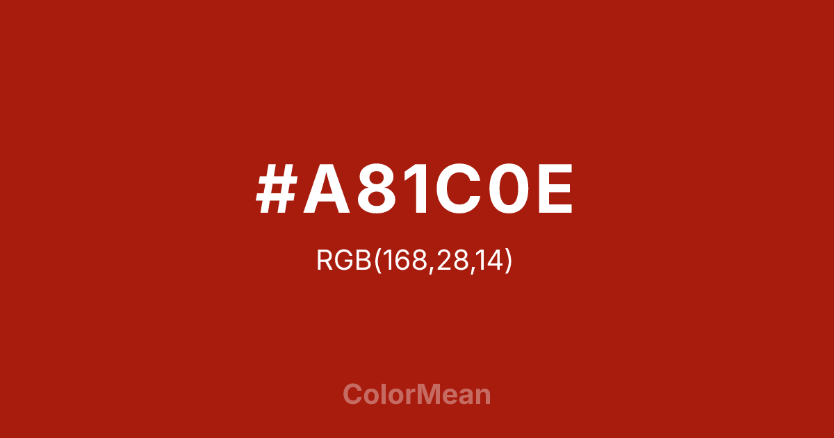 #A81C0E color swatch
