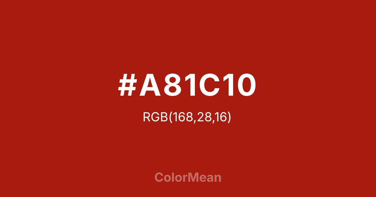 #A81C10 color swatch