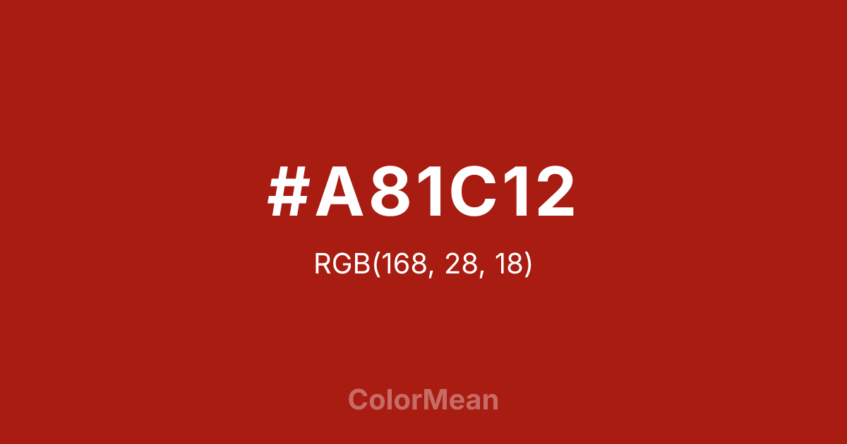 #A81C12 color swatch