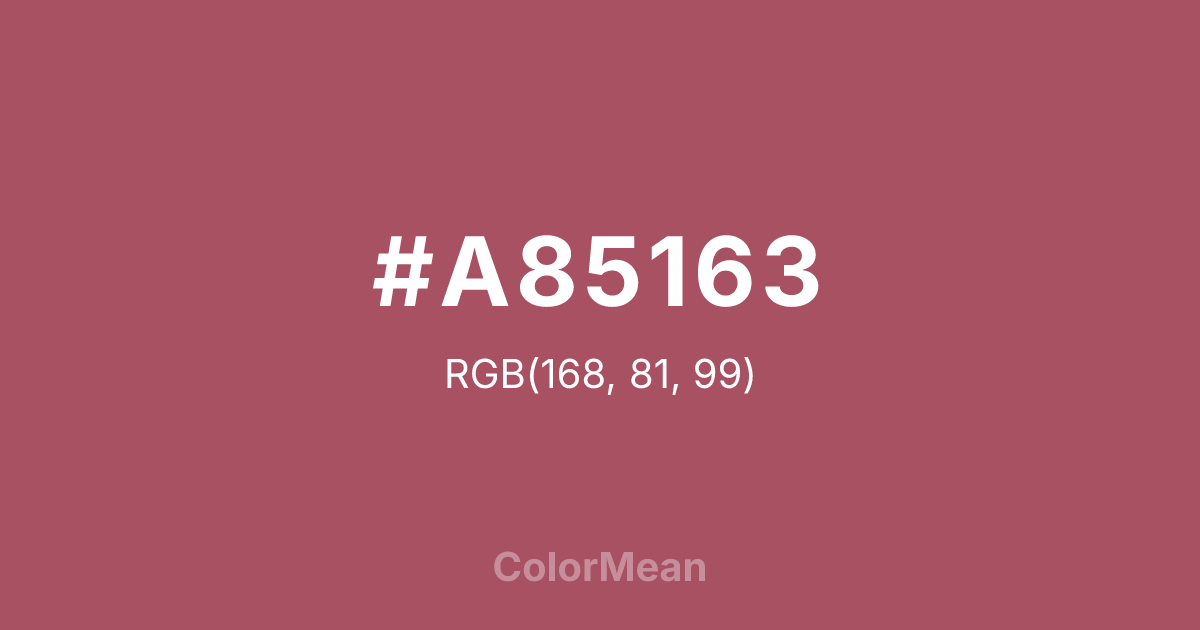 #A85163 color swatch