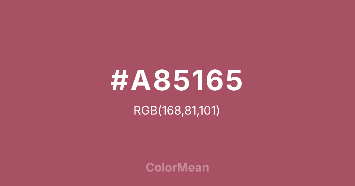 #A85165 color swatch