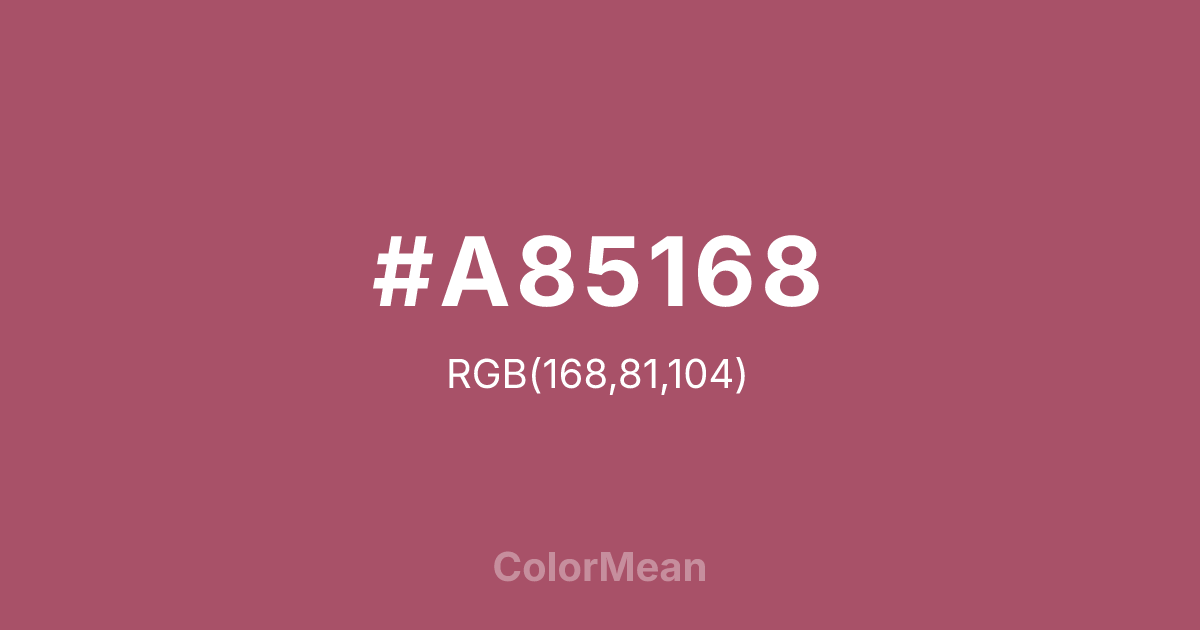 #A85168 color swatch