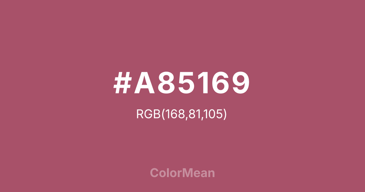 #A85169 color swatch