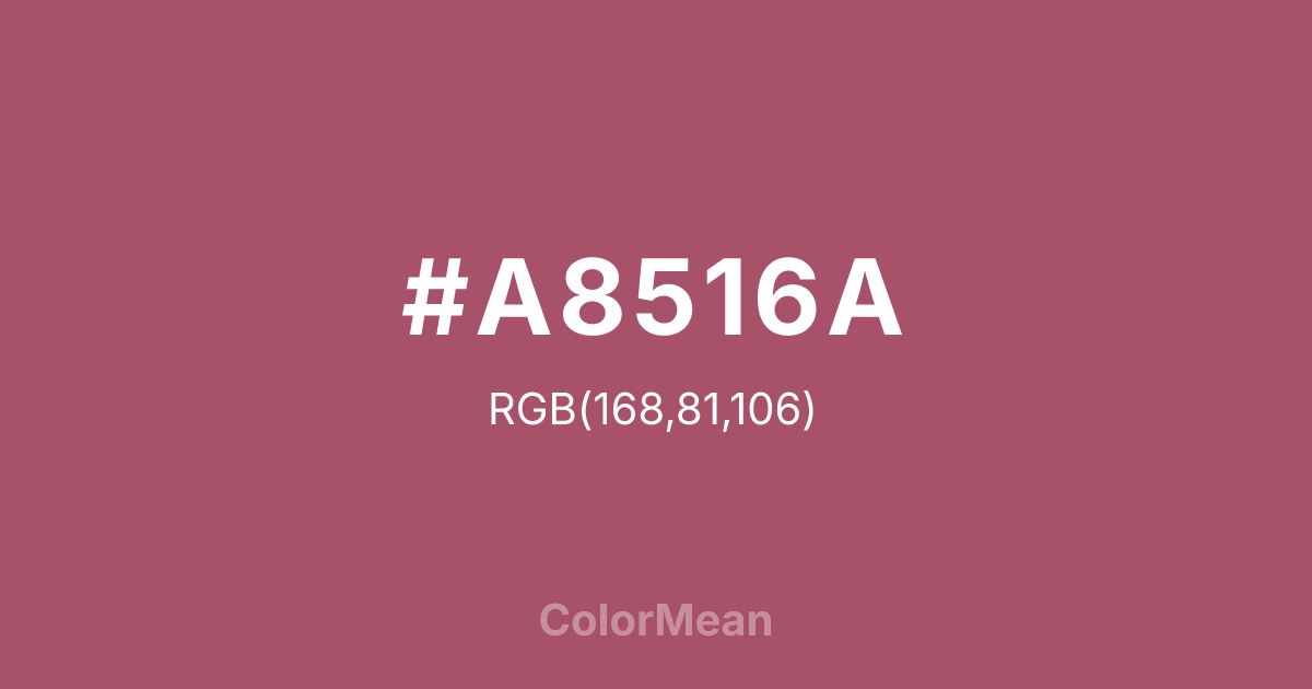 #A8516A color swatch