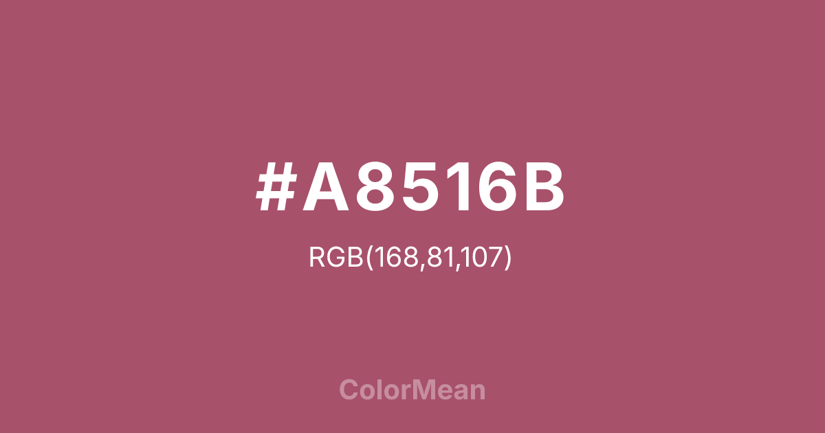 #A8516B color swatch