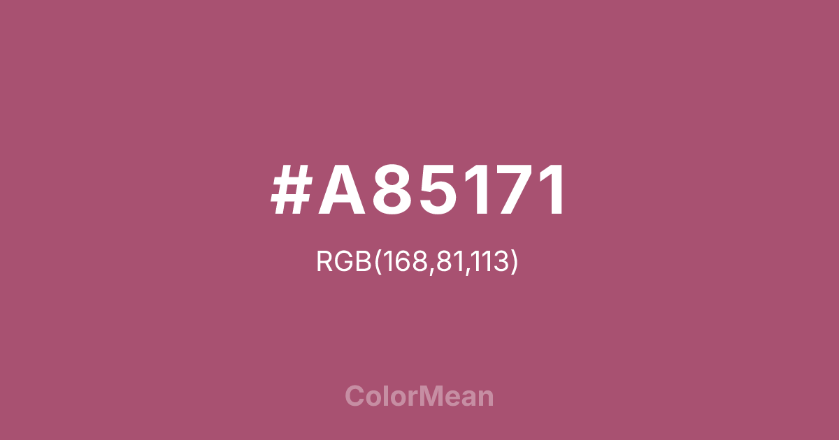 #A85171 color swatch