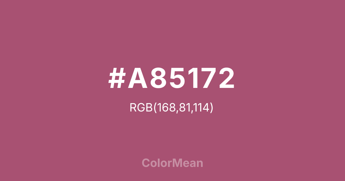 #A85172 color swatch