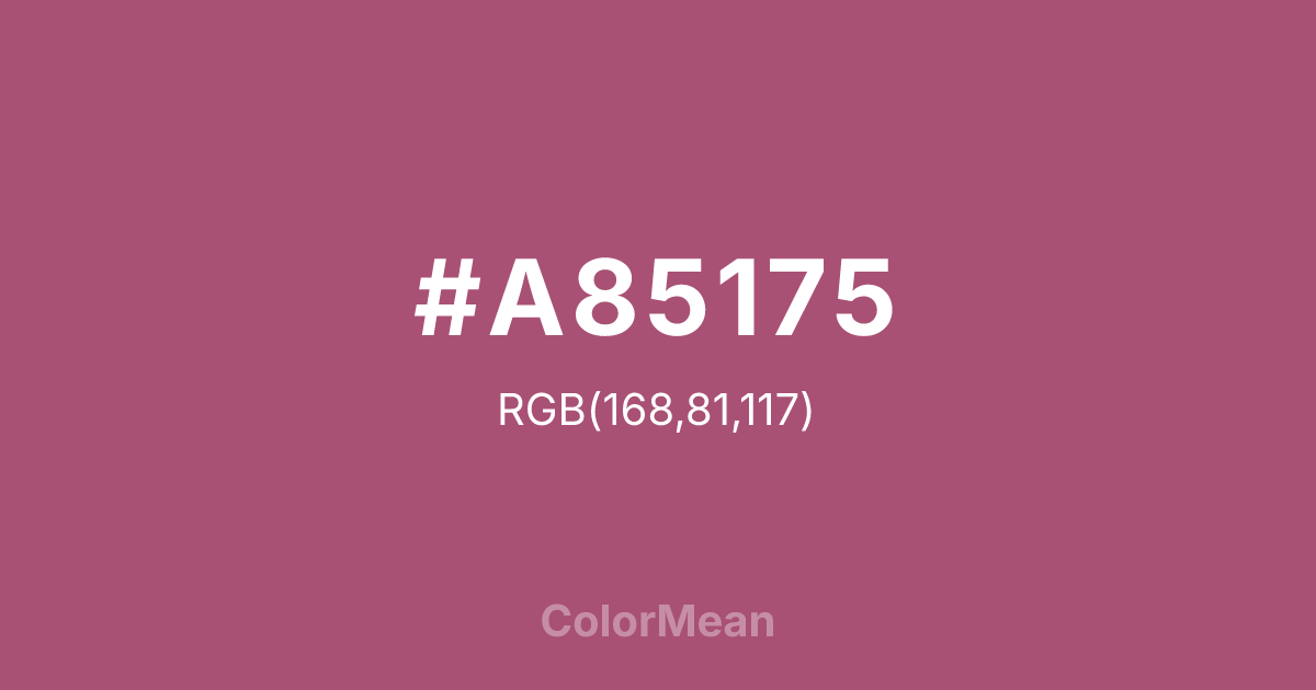 #A85175 color swatch