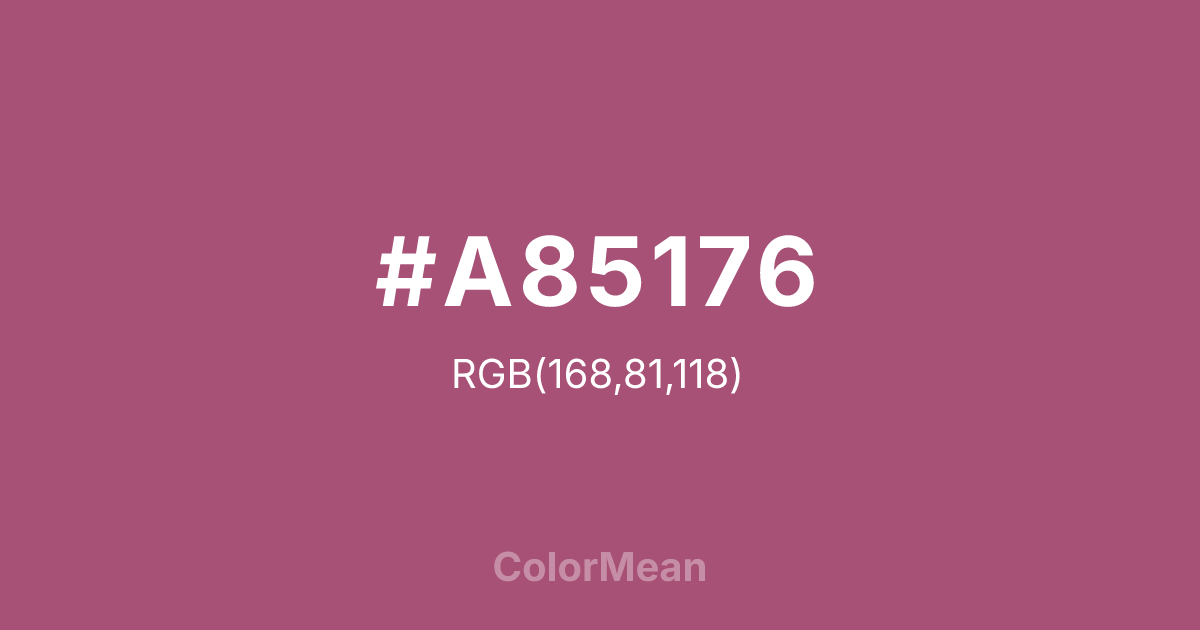 #A85176 color swatch