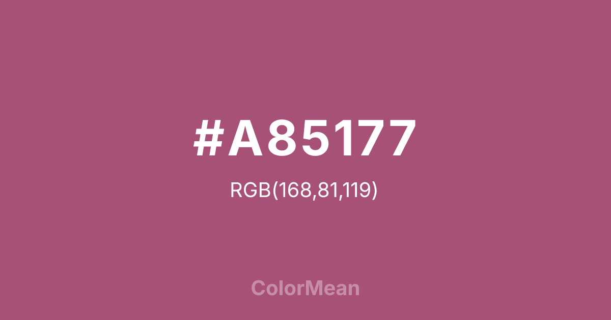 #A85177 color swatch