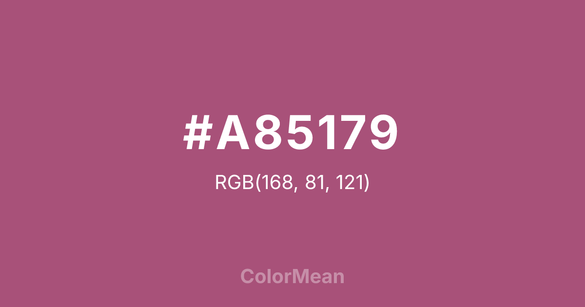#A85179 color swatch
