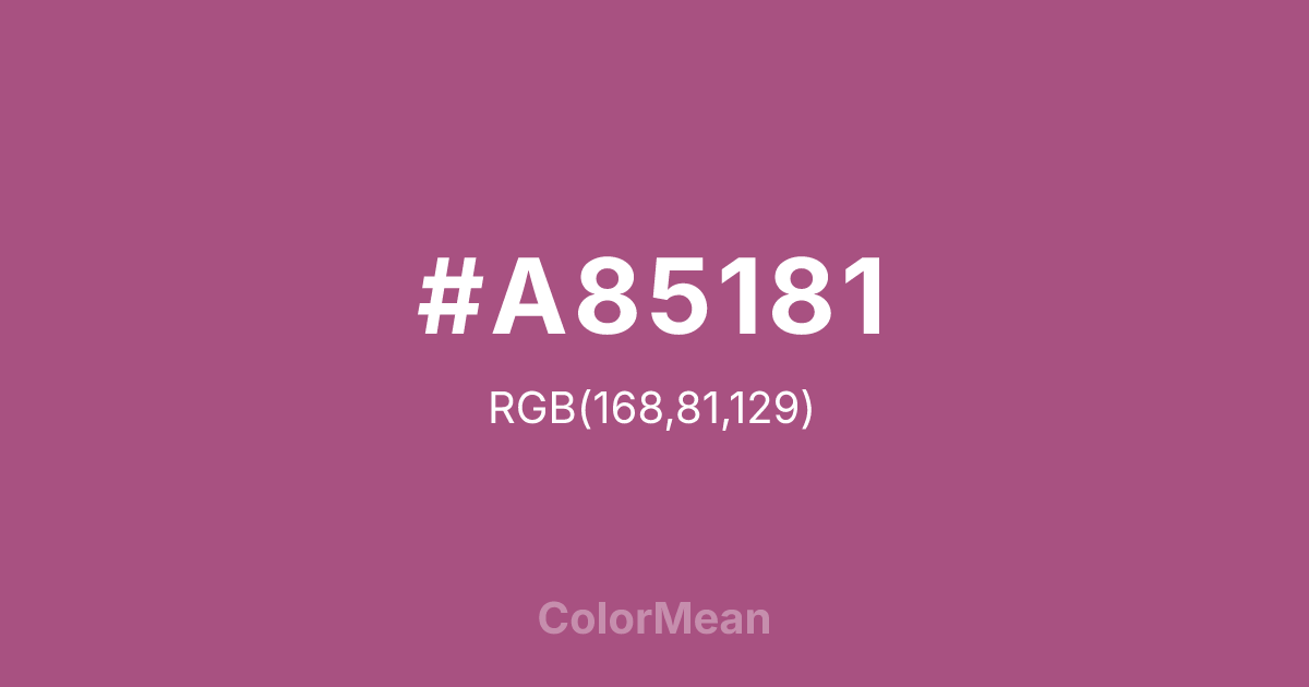 #A85181 color swatch