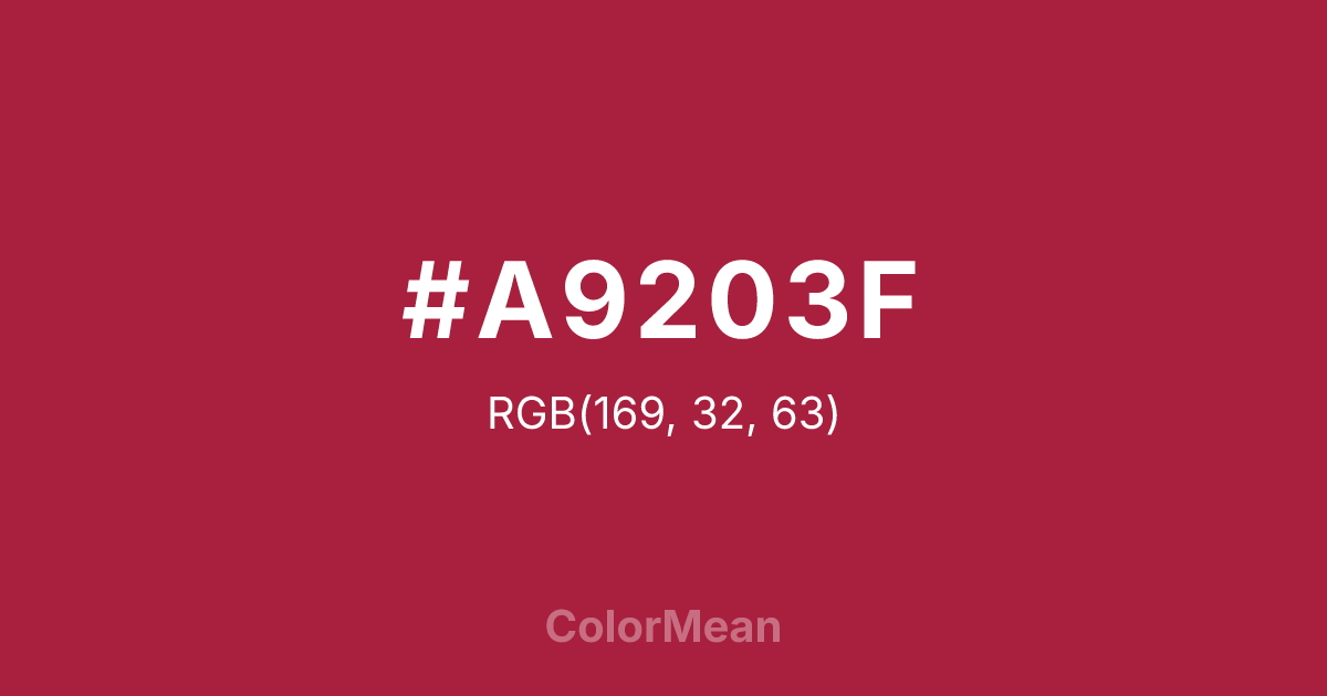 #A9203F color swatch