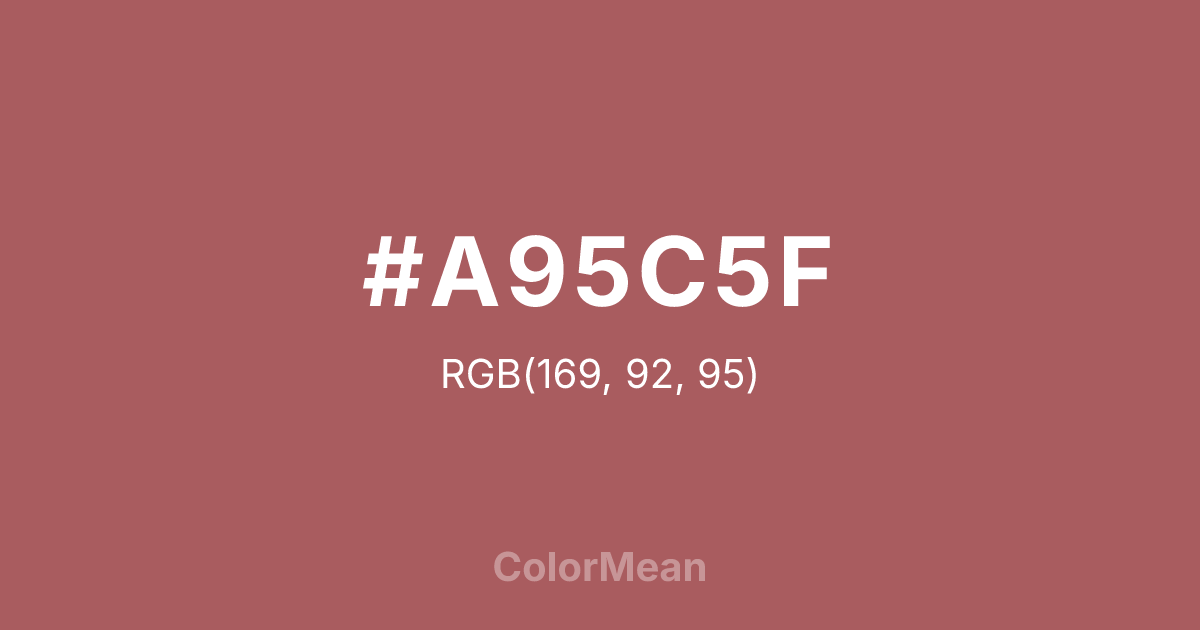 #A95C5F color swatch