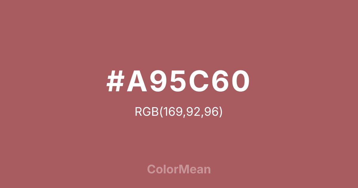 #A95C60 color swatch