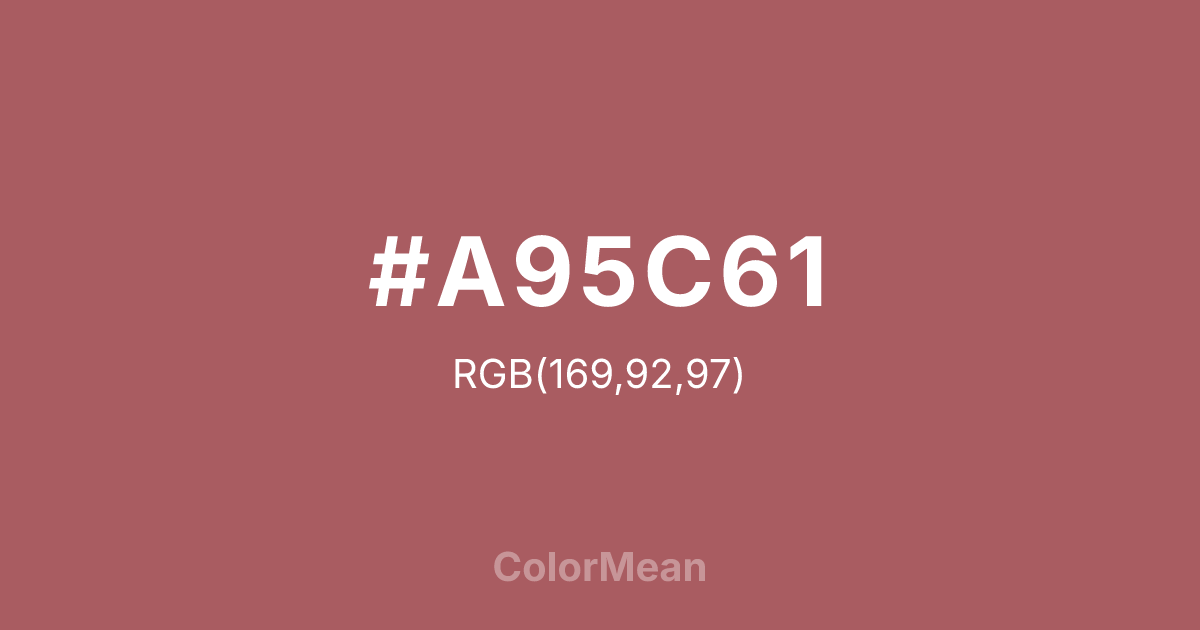 #A95C61 color swatch
