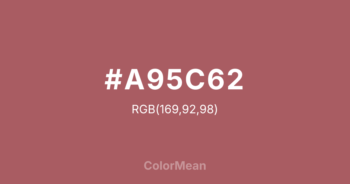 #A95C62 color swatch