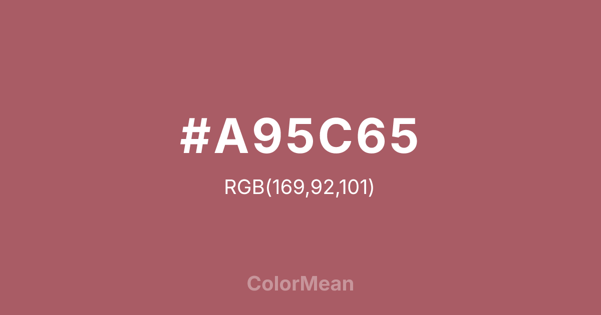 #A95C65 color swatch