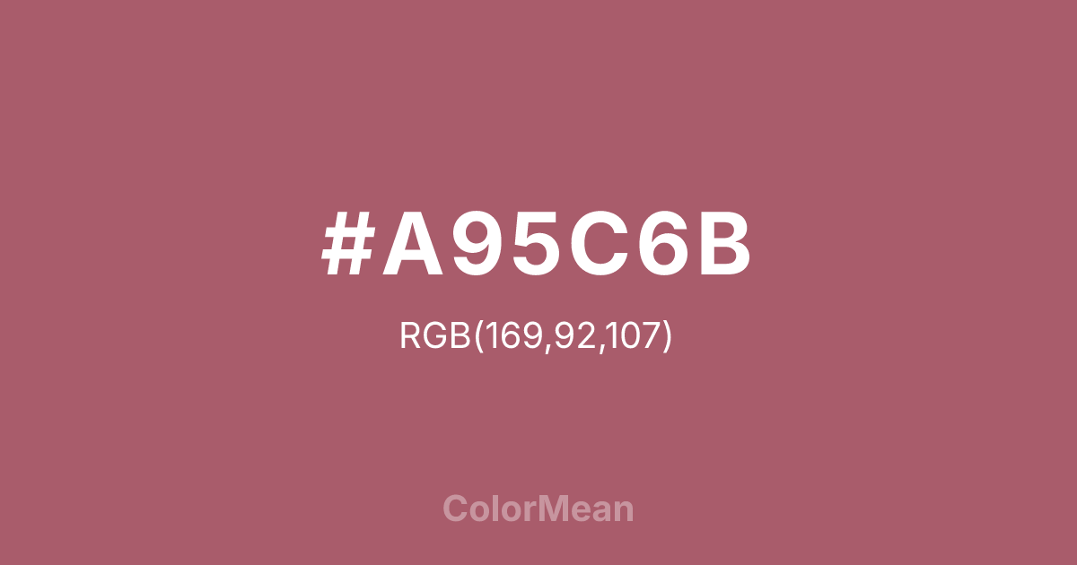 #A95C6B color swatch