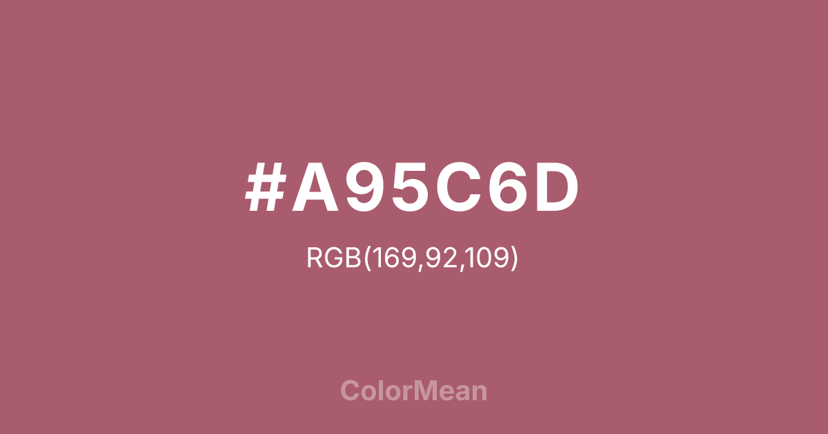 #A95C6D color swatch