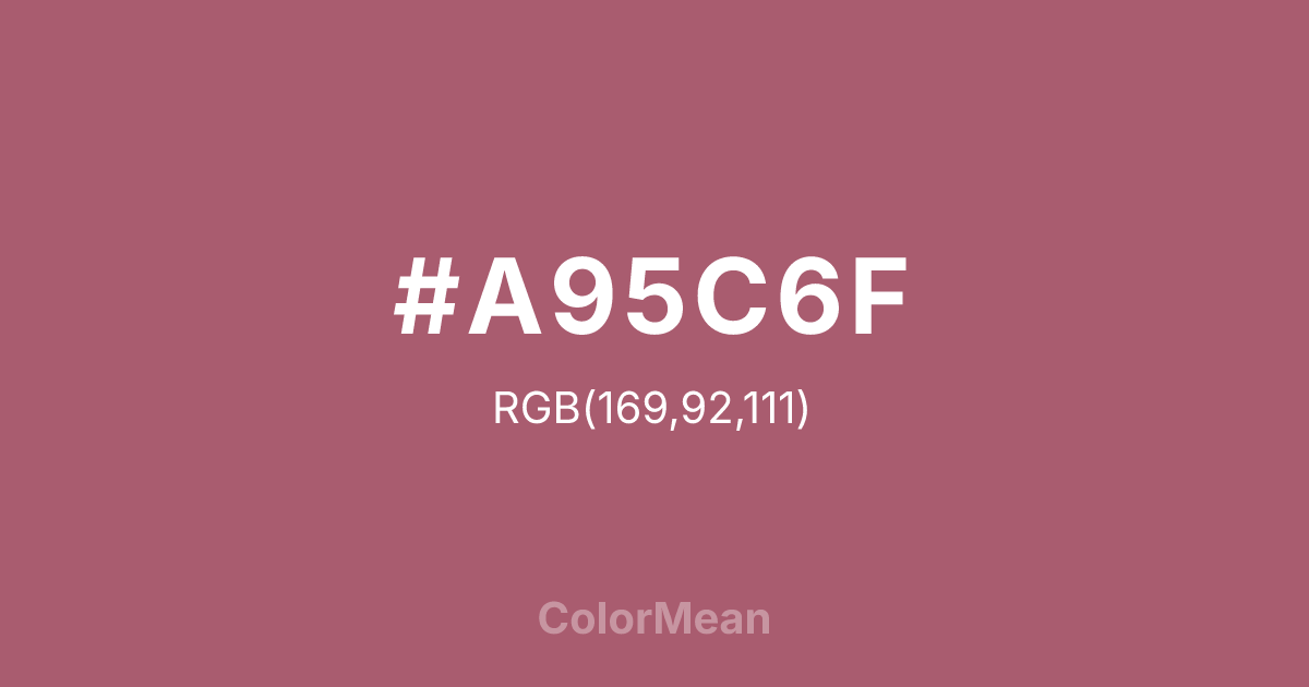 #A95C6F color swatch