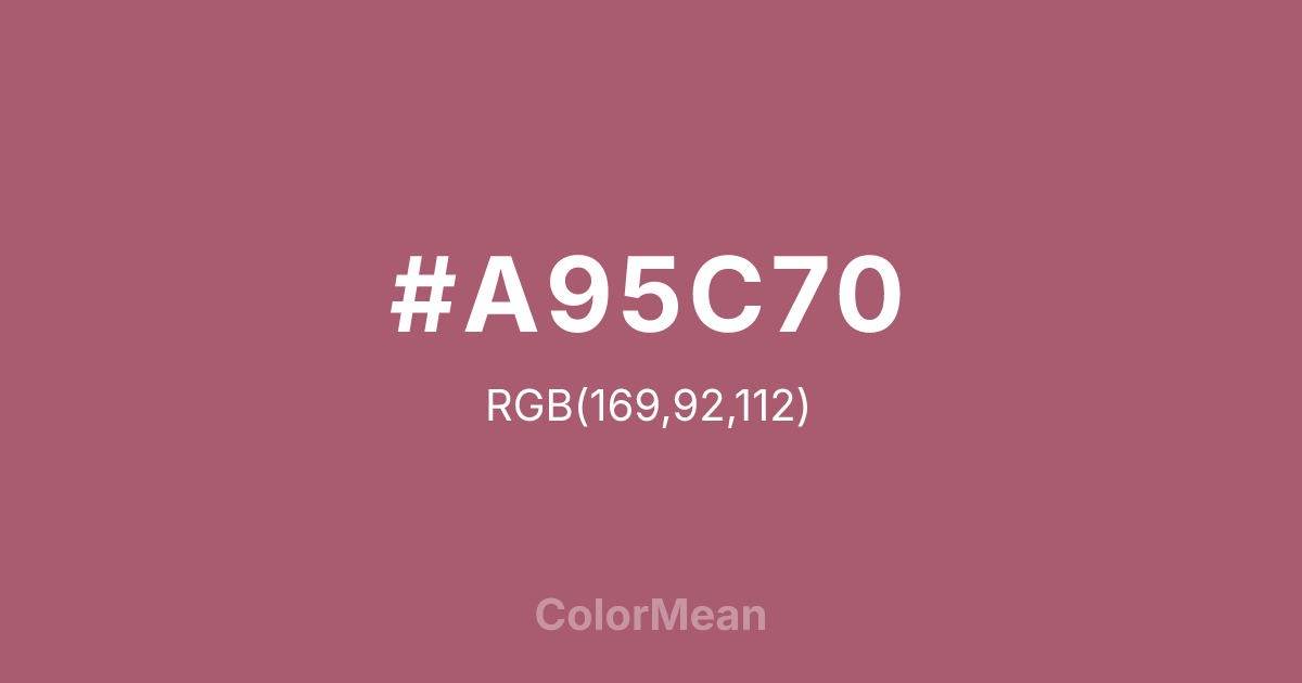 #A95C70 color swatch