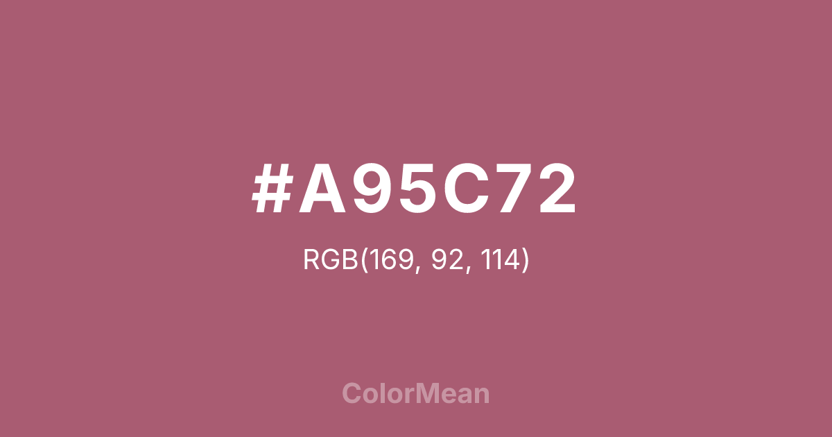 #A95C72 color swatch