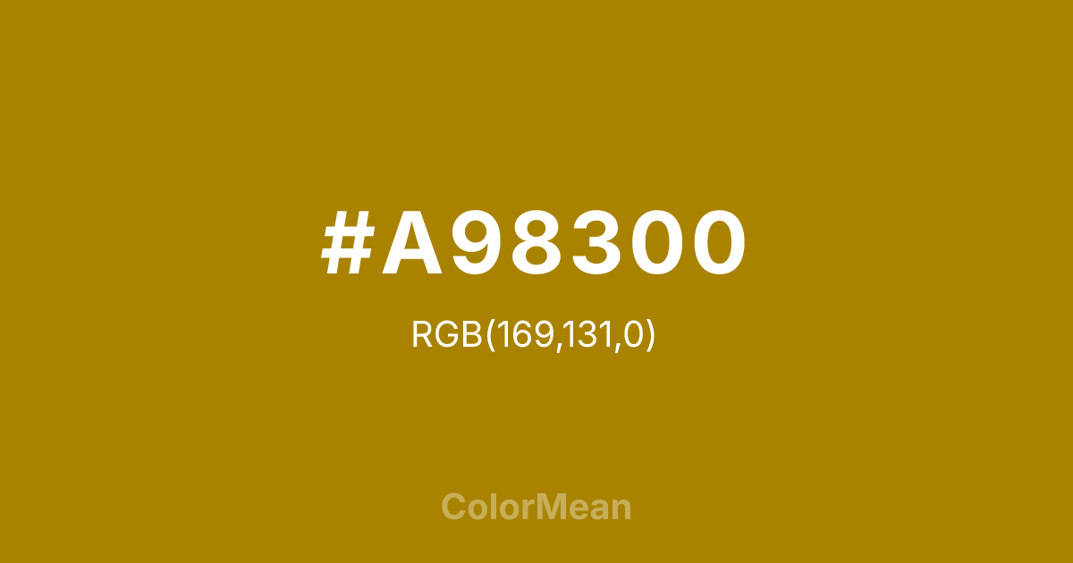 #A98300 color swatch