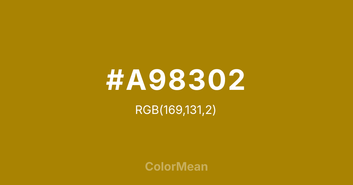 #A98302 color swatch