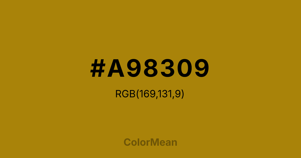 #A98309 color swatch
