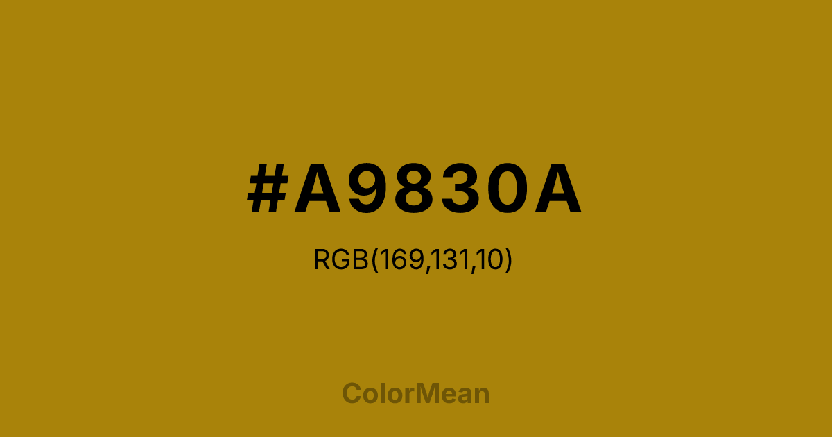 #A9830A color swatch
