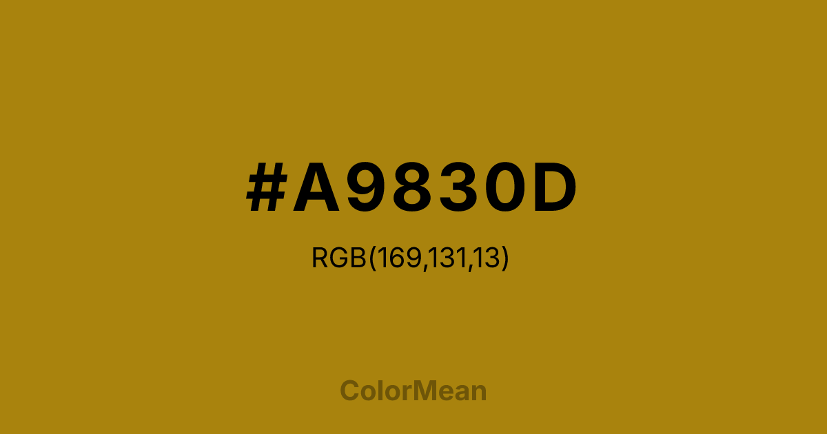 #A9830D color swatch