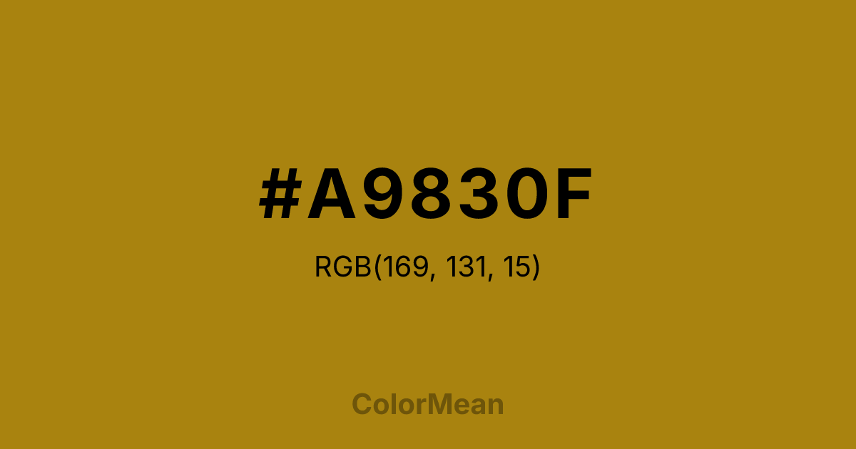 #A9830F color swatch