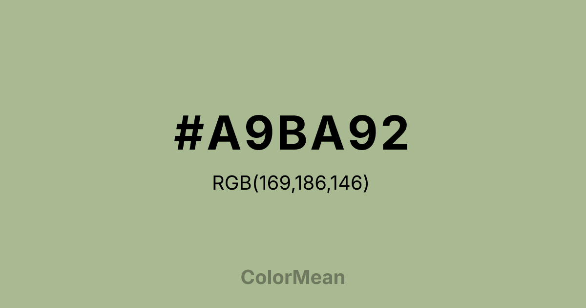#A9BA92 color swatch