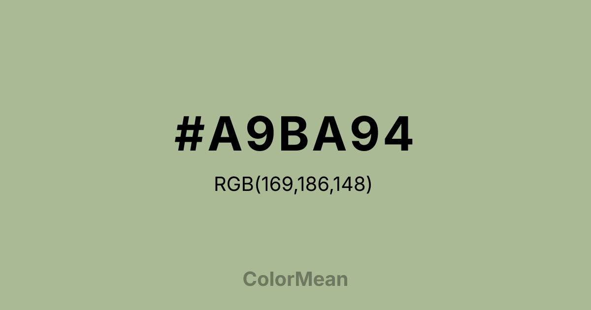 #A9BA94 color swatch