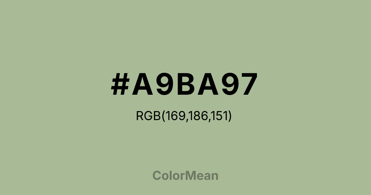 #A9BA97 color swatch