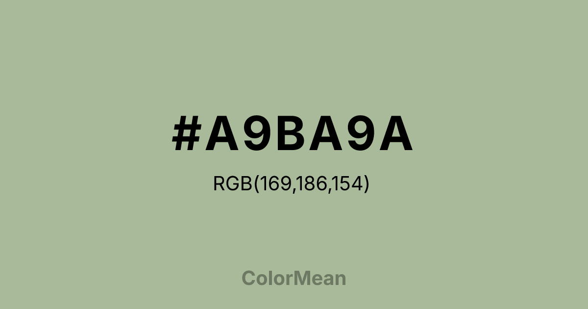 #A9BA9A color swatch