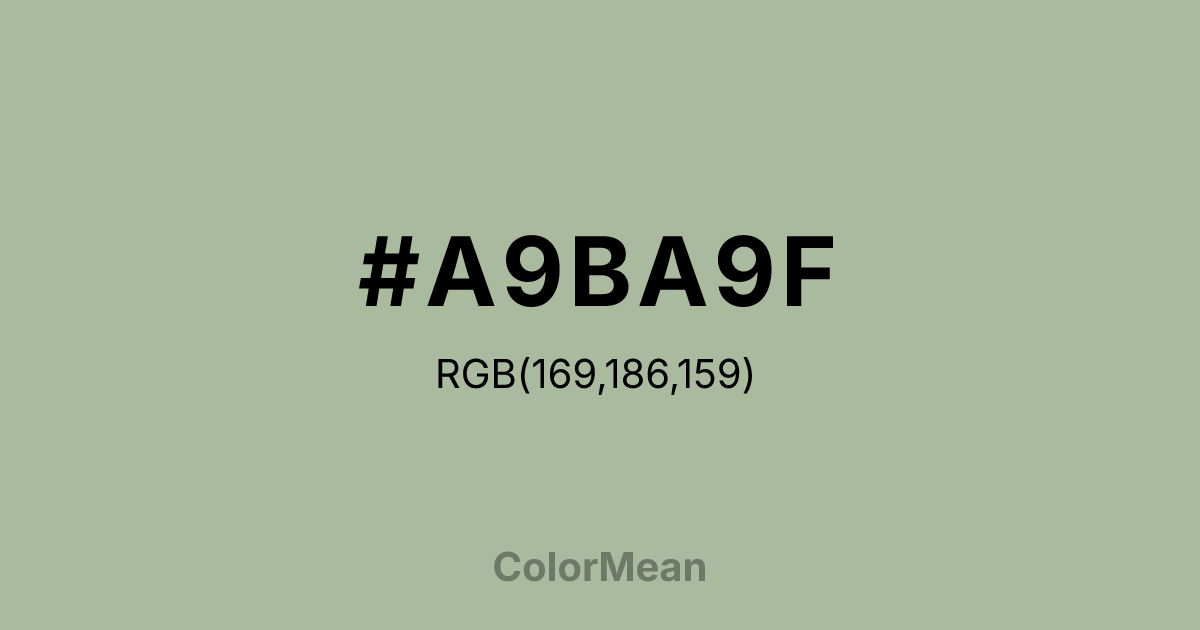 #A9BA9F color swatch