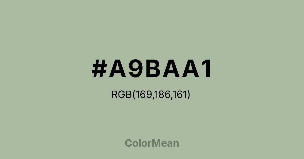 #A9BAA1 color swatch