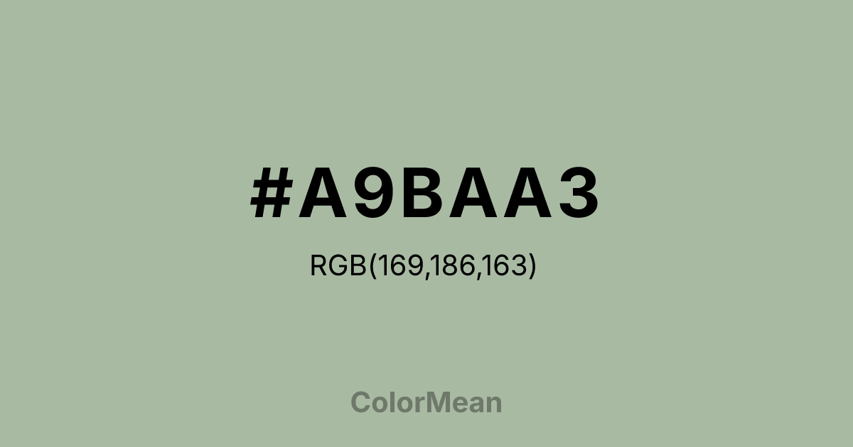 #A9BAA3 color swatch
