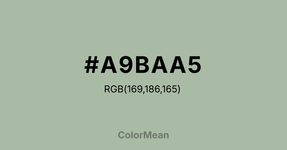 #A9BAA5 color swatch