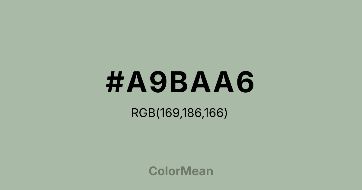 #A9BAA6 color swatch