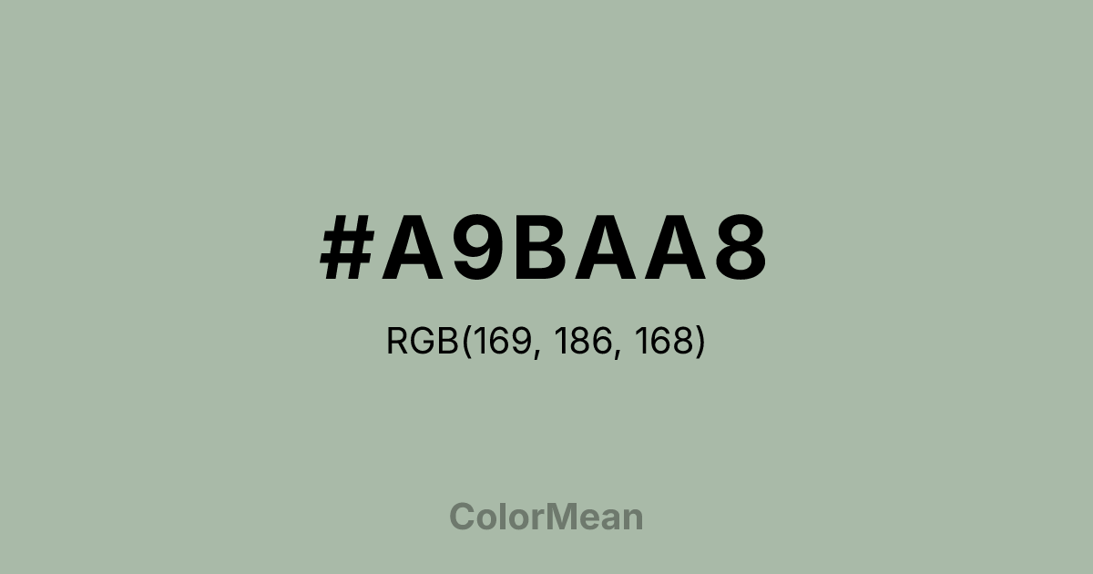 #A9BAA8 color swatch