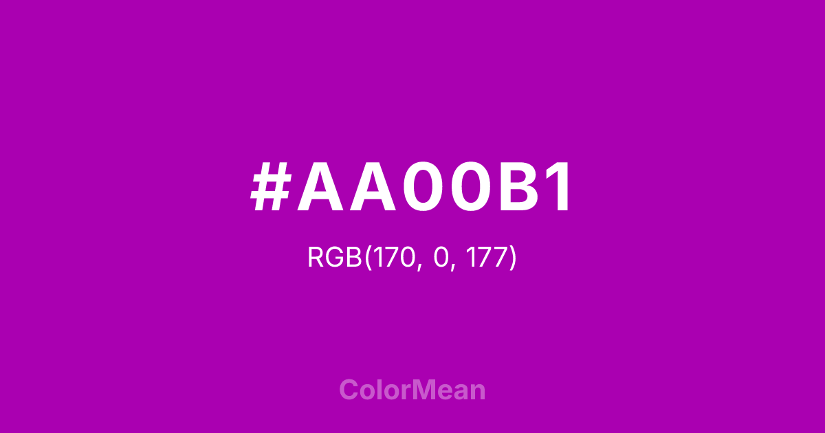 #AA00B1 color swatch
