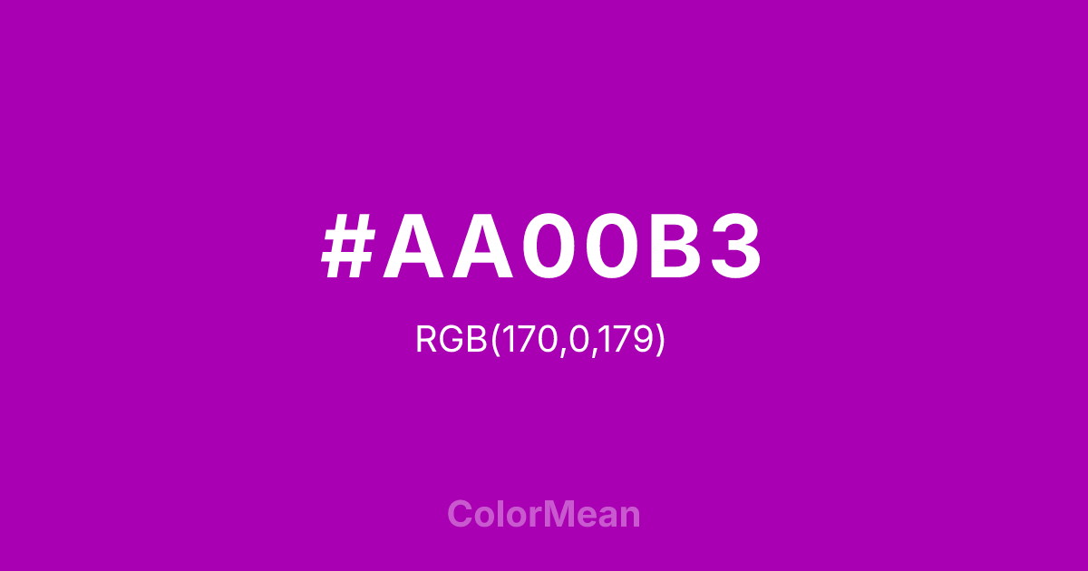 #AA00B3 color swatch