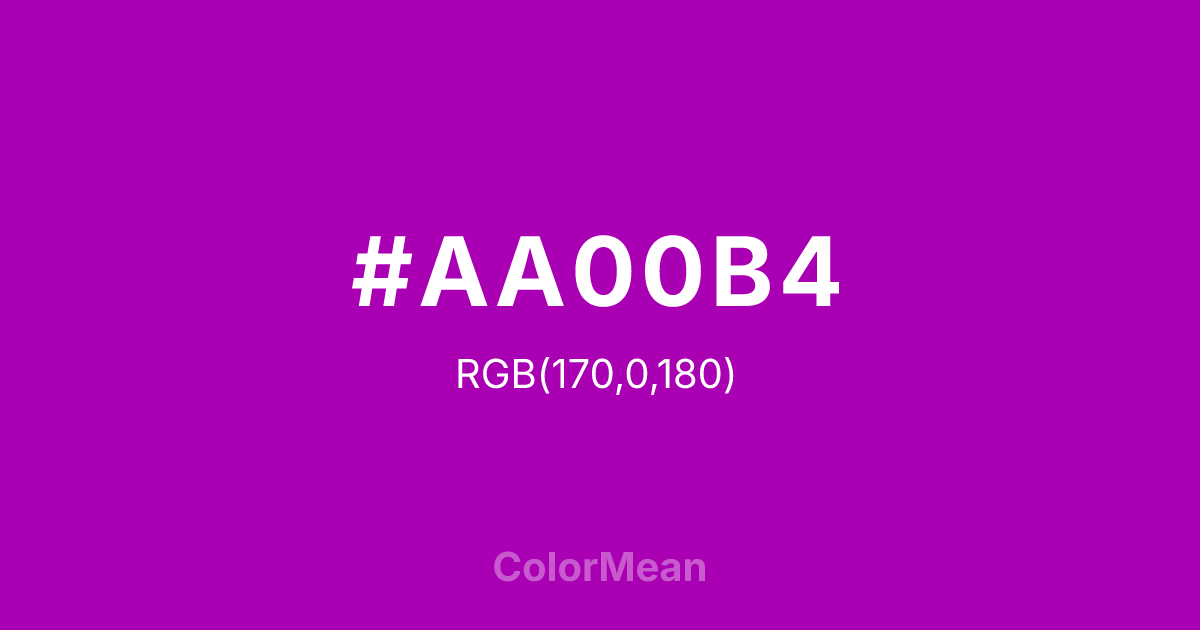 #AA00B4 color swatch